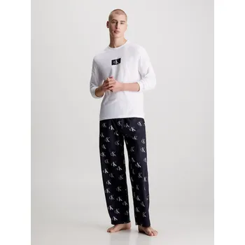 Pánské tričko Calvin Klein L/S PANT SET Pánské pyžamo S 000NM2526EN1J