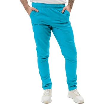 Zdravotnický oděv Perlička® Zdravotnické kalhoty GEJZA SATTÉ Regular Tmavý tyrkys Barva: Tmavý tyrkys, Velikost: 44