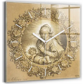 Hodiny Nástěnné hodiny SacroArte, hnědé, 30 cm