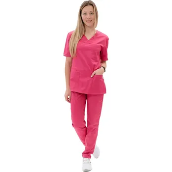Zdravotnický oděv Perlička® Zdravotnícky set Cyklámen Velikost košile: 44, Velikost kalhot: 56