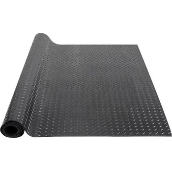 Rohožka VEVOR Diamond-Plate gumová podlahová rohož 3 mm x 4 stopy x 10 stop černá 10 ft x 4 ft