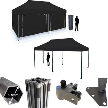 Zahradní stavba Nůžkový párty stan RedX® PROFI EXTREME COMPOSITE 4x8 m (Plně profesionální párty stan 4x8 m ve verzi s pevnou kompozitovou konstrukcí - dostupný v 8 barvách a možností vlastního potisku)