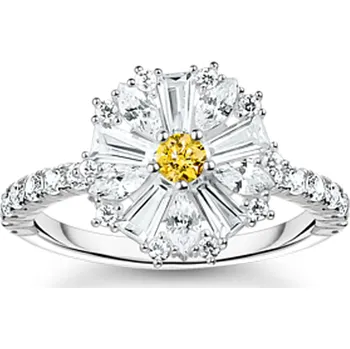 Hodinky Thomas Sabo TR2493-051-4-56 Cocktailring Blume mit Steinen silber Damen