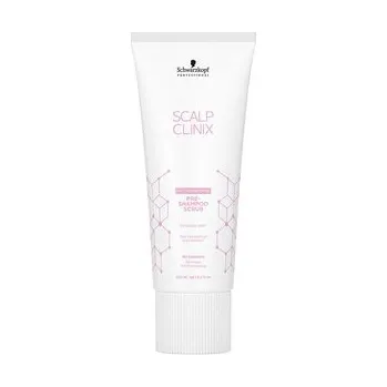 Vlasová regenerace Schwarzkopf Professional Scalp Clinix Pre-Shampoo Scrub předšamponová peelingová péče pro vlasovou pokožku 200 ml