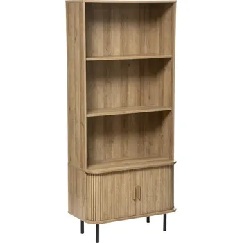 Knihovna Knihovna Colva industriální do obýváku s kovovou základnou a personalizovanými úchyty