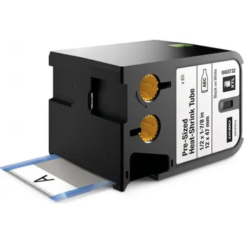 Pásek do tiskárny Páska Dymo XTL, (bužírky) 12x47mm bílá, černý tisk, 65ks