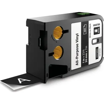 Pásek do tiskárny Páska Dymo XTL, 24mm (vinyl) černá, bílý tisk, 7m