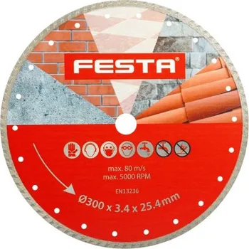 Řezný kotouč 300x25,4mm diamantový TURBO kotouč FESTA 21424
