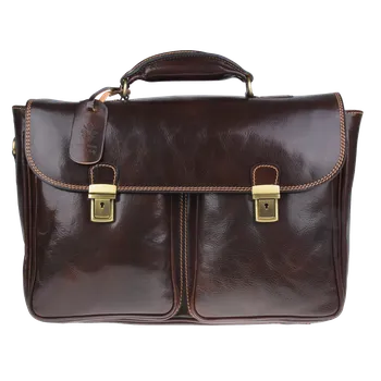 Pánská aktovka NovaKabelka.cz Kožená aktovka Leonardo Cafe