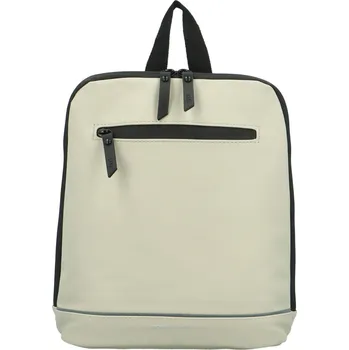 Městský batoh Trendy dámský pogumovaný batoh Alayos, krémový