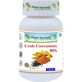 Planet Ayurveda Crab Curcumin 95% – Antioxidant, Proti zánětu - 500 mg, 60 kapslí
