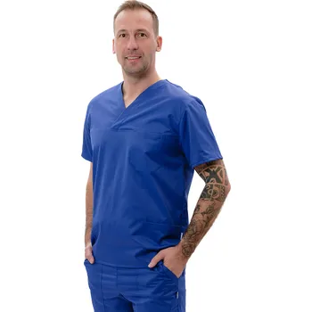 Zdravotnický oděv Perlička® Zdravotnická košile DRAHOŠ Pařížska modrá Barva: Pařížská modrá, Velikost: 52