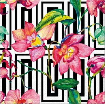 Papírový ubrousek Ubrousky 33x33 cm / 20 ks Květiny SDL142500