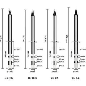 Multimetr GVDA 4 Iron Tips, náhradní hroty k páječce GD300 (4 různé tvray) GD_4_IRON_TIPS