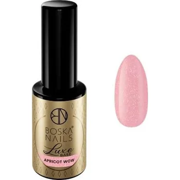 Přípravek na nehty Gumová báze s částicemi Luxe Base Apricot Wow Boska Nails 10 ml
