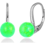 Stříbrné opálové náušnice kuličky