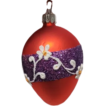 Velikonoční dekorace Velikonoční kraslice sklo / 19 / oranžová 3