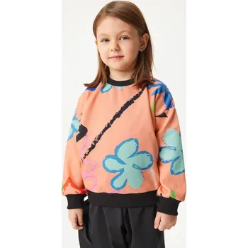 Dívčí oblečení Dětská bavlněná mikina, Meruňková, Fantazie Velikost: 110/116