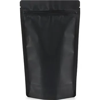 Sáček na potraviny Doypack ZIP | černý mat | recyklovatelný obsah 250ml (110 × 185 + 65mm)