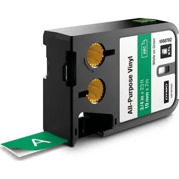 Pásek do tiskárny Páska Dymo XTL, 19mm (vinyl) zelená, bílý tisk, 7m