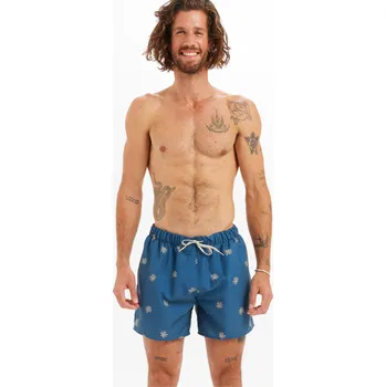 Pánské plavky DECATHLON Pánské surfařské kraťasy 100 15" Cycas M MODRÁ