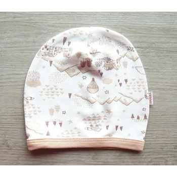 Kojenecké oblečení AMÁLKA Bavlněná čepička saporka, pohádková krajina Velikost: 74-80