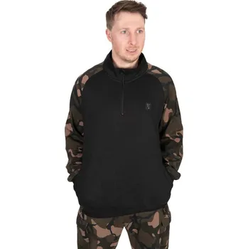 Pánská mikina Fox Mikina LW Black Camo QTR Zip XXXL