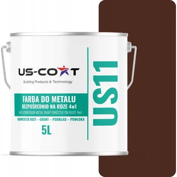 barva na kov Barva na kov US-Coat antikorozní hnědá RAL8016 5 l