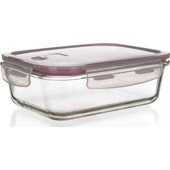 Dóza na potraviny dóza LORA obdél. 0,55l 17,5x13x5,5cm skl.+PP víčko TRA/BORDO