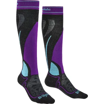 Dámské ponožky Dámské ponožky Bridgedale Ski Midweight graphite/purple/134 L (7-8,5 UK)