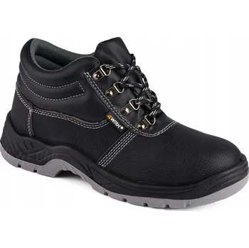 Pracovní obuv PRACOVNÍ BOTY bez ocelové špičky 01 OCHRANNÉ KOŽENÉ KOTNÍKOVÉ BOTY s kamaší BOZP 39