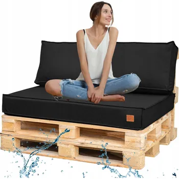 Polštář Polštář Blomster 80 x 120 x 15 černý