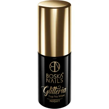 Lak na nehty Boska Nails Top Hybrydowy s Třpytkami Glitteria Night 6ml