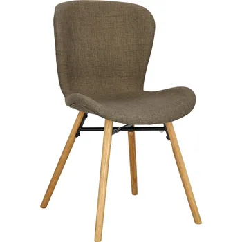Jídelní židle Čalouněná židle Batilda Actona do jídelny a obýváku dubová khaki v boho stylu
