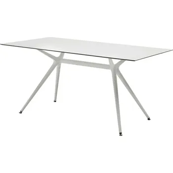 Jídelní stůl Jídelní stůl Metropolis 180x90 bílý moderní obdélníkový kovový SCAB Design