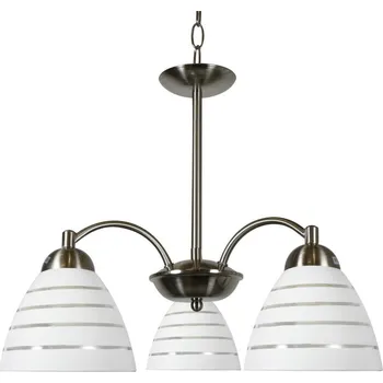 Závěsné svítidlo Uli klasické bílé skleněné 3-ramenné do obýváku a jídelny CANDELLUX