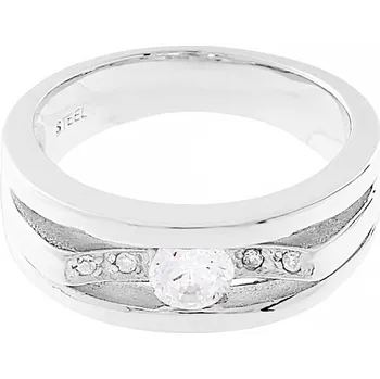 Souprava šperků Nerezový prsten 5071 (velikost 62) - stříbrné barvy