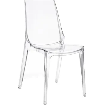 Jídelní židle Průhledná jídelní a zahradní židle SCAB Design moderní stohovatelná z plastu