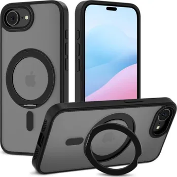 Pouzdro na mobilní telefon Tech-Protect | Tech-Protect MagRing MagSafe kryt na iPhone 16e, černý