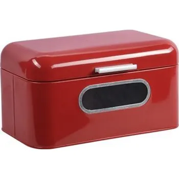 chlebník KESPER Chlebník 30 x 15,4 x 18 cm, nerez, červený KESPER 18050