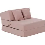 Skládací matrace/křeslo, 2v1, růžová, PELOS