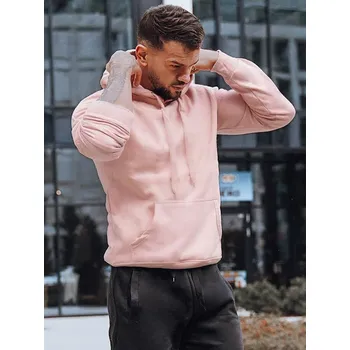 Pánská mikina Růžová pánská mikina s kapucí Dstreet BX4845z Velikost: XL