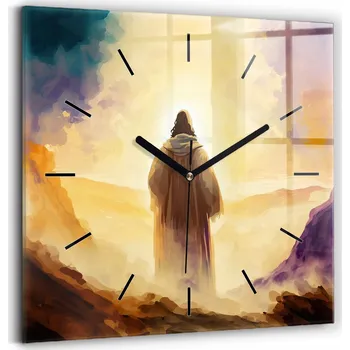 Obraz Nástěnné hodiny SacroArte béžové 30 cm