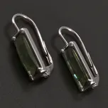 Goldpoint Náušnice bílé zlato vltavín Váha: 2.65 g