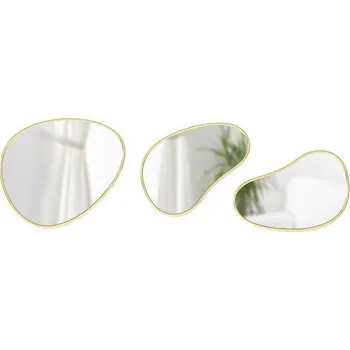 Zrcadlo Umbra Sada 3 zrcátek Hubba Pebble zlatá