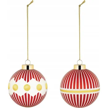 Vánoční dekorace Alessi DELIGHT Vánoční Koule na vánoční stromek - sada 2 koulí / sada 1