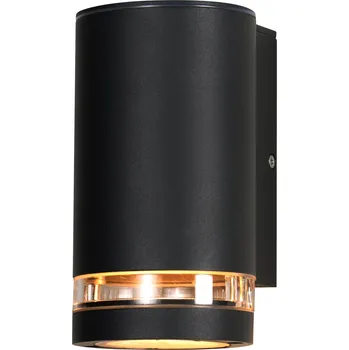 Nástěnné svítidlo CANDELLUX Venkovní nástěnné svítidlo Senecio fasádní trubka+kroužek 10,5x16,5cm černé 1x35W GU10 IP44