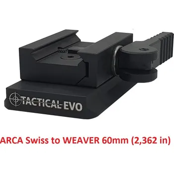 Příslušenství pro sportovní střelbu TACTICAL EVO | ARCA Swiss na WEAVER (redukce na tripod) - Délka 40 mm (1.575 in) arcawever1
