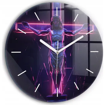 Hodiny Nástěnné hodiny SacroArte, odstíny fialové, 30 cm