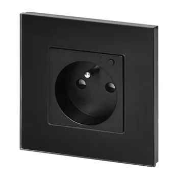 Elektrická zásuvka Chytrá zásuvka s TUYA ORNO OR-SH-17205/B Smart Home, černá pod omítku